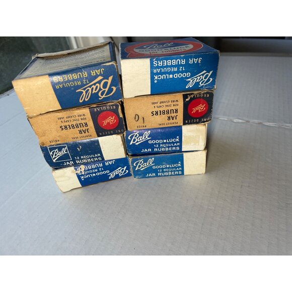 Vintage Ball Rubbers Mason Canning Fruit Jars Lot Jar Rubbers 8 Boxes NOS Collec - Picture 3 of 7